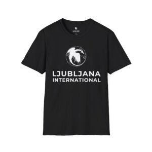 Black Ljubljana International Unisex Softstyle T-Shirt - Casual Travel Tee