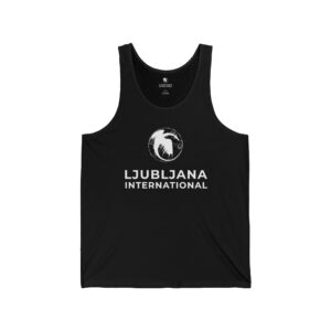 Black Ljubljana International Unisex Jersey Tank